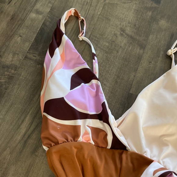 Anthropologie Sanctuary Tie Front Plung One Piece Swimsuit - Picture 5 of 9